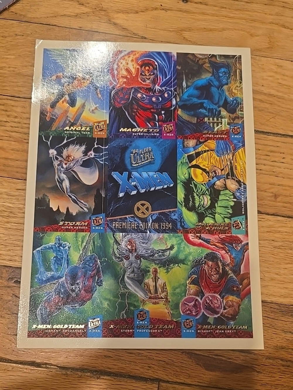 1994 FLEER ULTRA X-MEN Premiere Edition Gold Team Marvel Promo Card Uncut Sheet